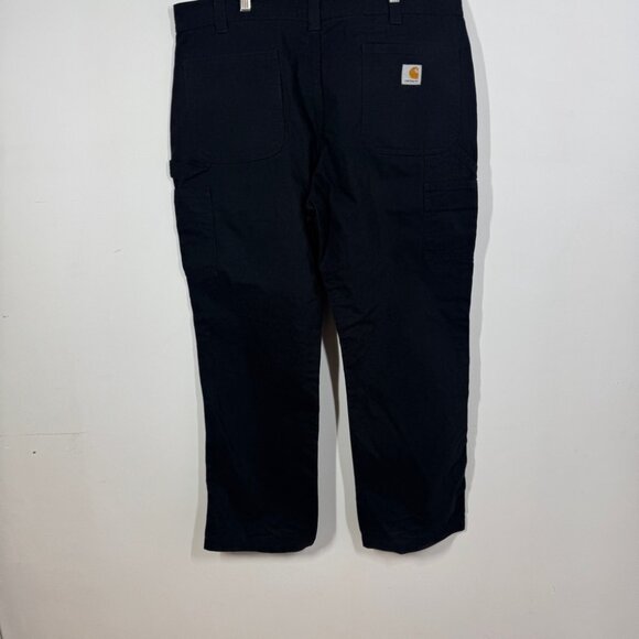 Carhartt Black Casual Relaxed Fit Work Pants Size 38x30 Durable Utility Canvas - Picture 6 of 13